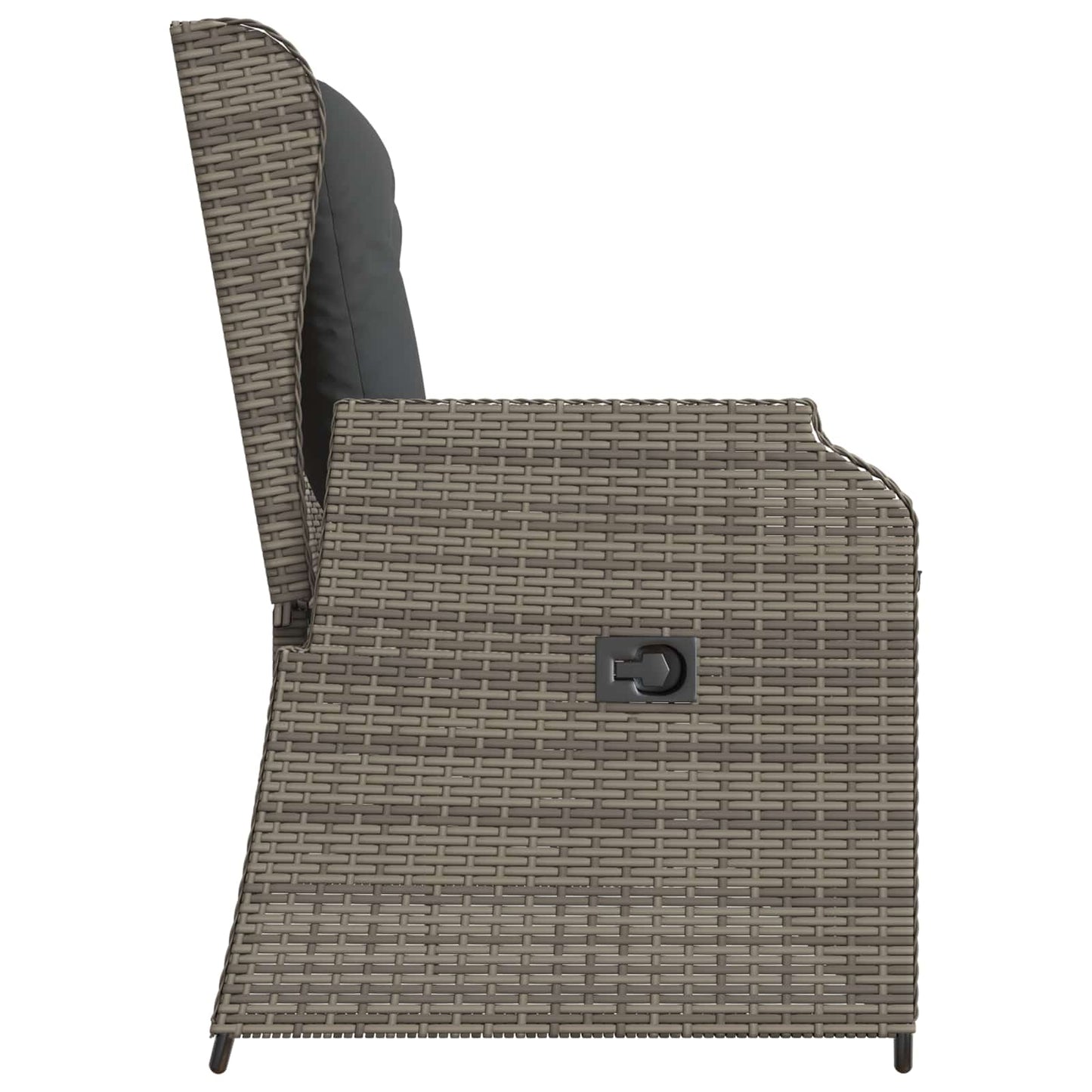 Panchina da giardino Grigio polyrattan