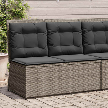 Panchina da giardino Grigio polyrattan