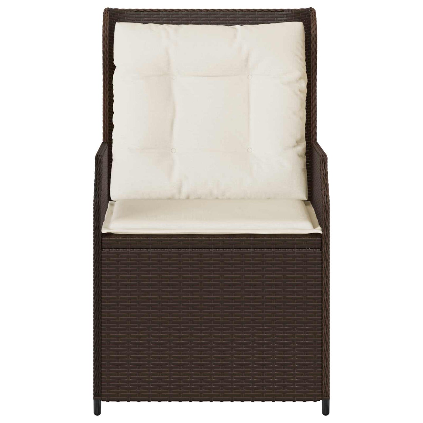 Panchina da giardino 2 pcs Marrone polyrattan