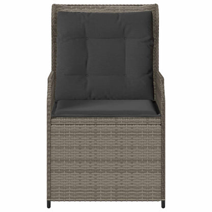 Panchina da giardino 2 pcs Grigio polyrattan