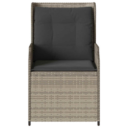 Panchina da giardino 2 pcs Grigio chiaro polyrattan