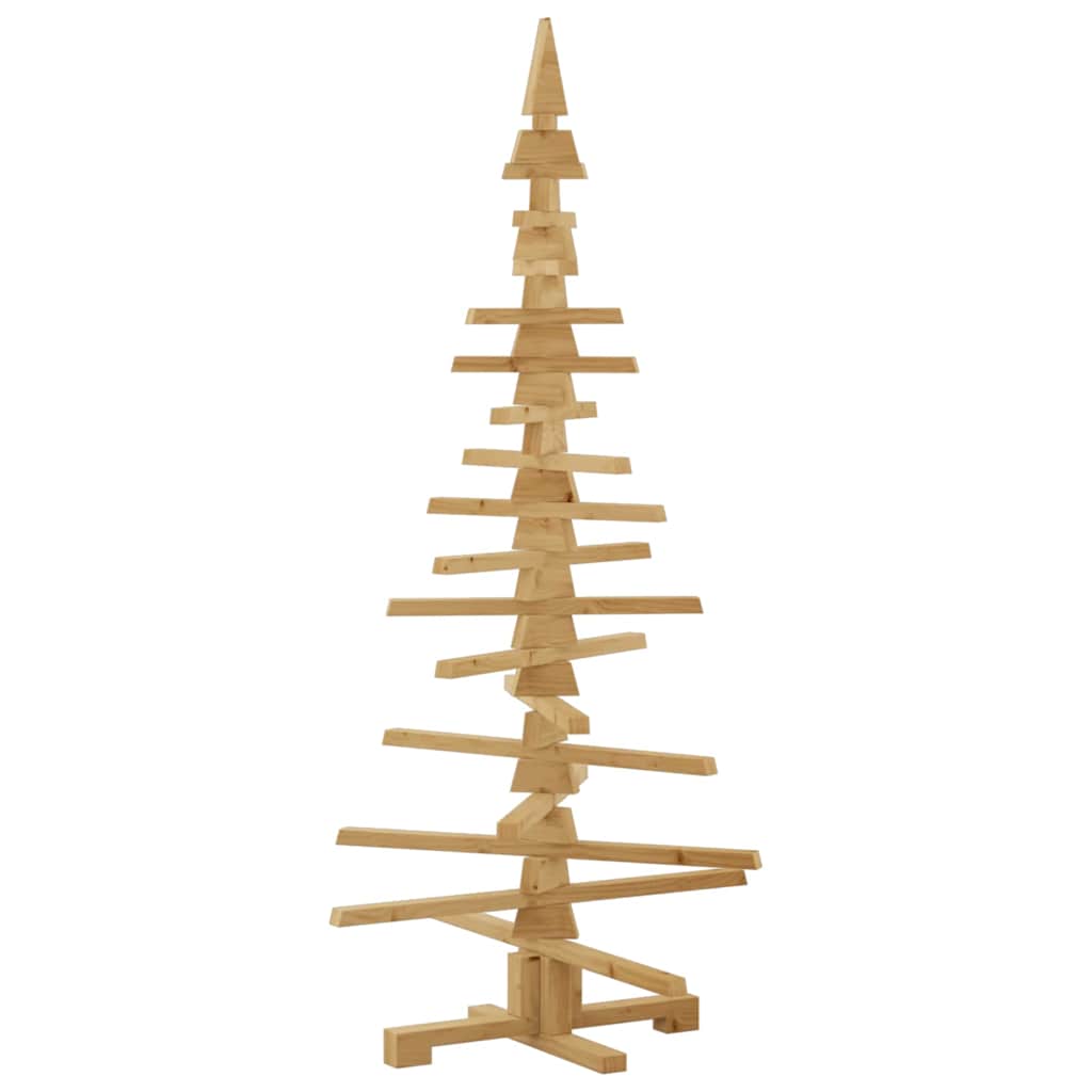 Albero di Natale in legno Marrone 150 cm Legno di pino massello