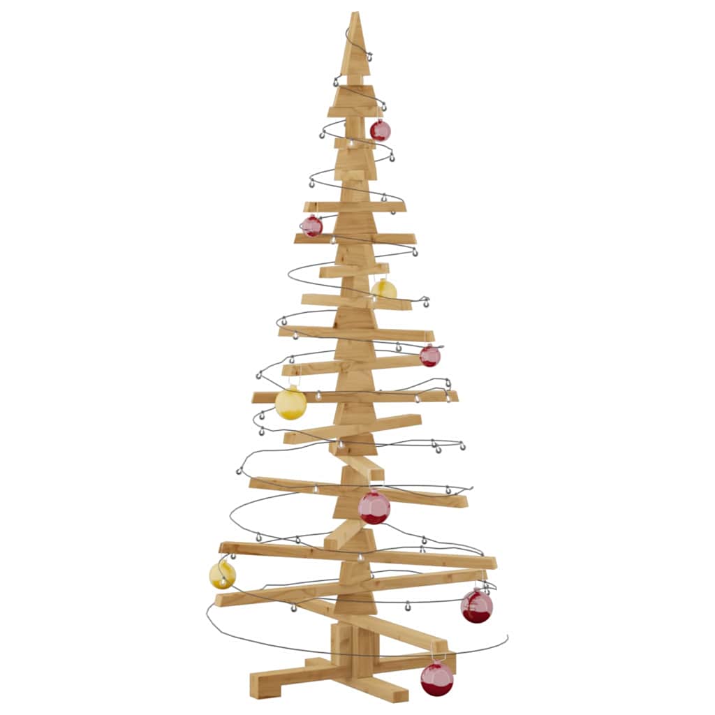 Albero di Natale in legno Marrone 150 cm Legno di pino massello