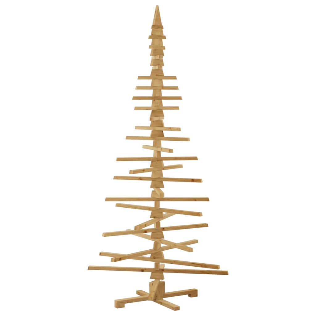 Albero di Natale in legno Marrone 210 cm Legno di pino massello