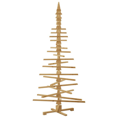 Albero di Natale in legno Marrone 210 cm Legno di pino massello