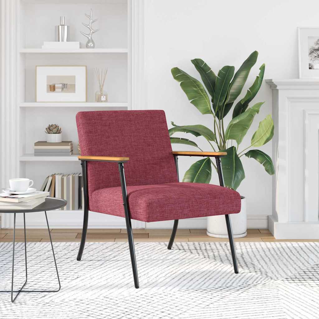 poltrona Rosso Vino 59 x 75 x 78 cm Tessuto