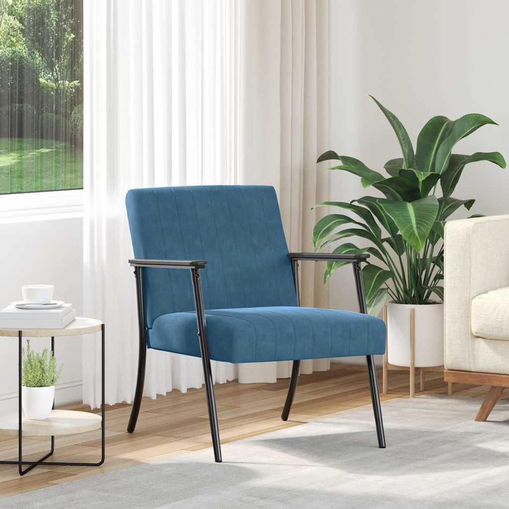 poltrona Blu 59 x 75 x 78 cm Velluto