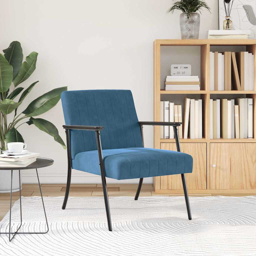 poltrona Blu 59 x 75 x 78 cm Velluto
