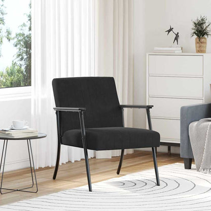 poltrona Nero 59 x 75 x 78 cm Velluto