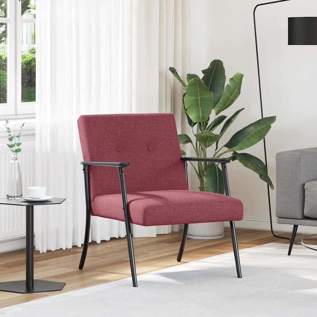 poltrona Rosso Vino 59 x 75 x 78 cm Tessuto