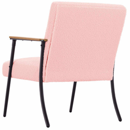 poltrona Rosa 59 x 75 x 78 cm Tessuto simile alla lana ricci
