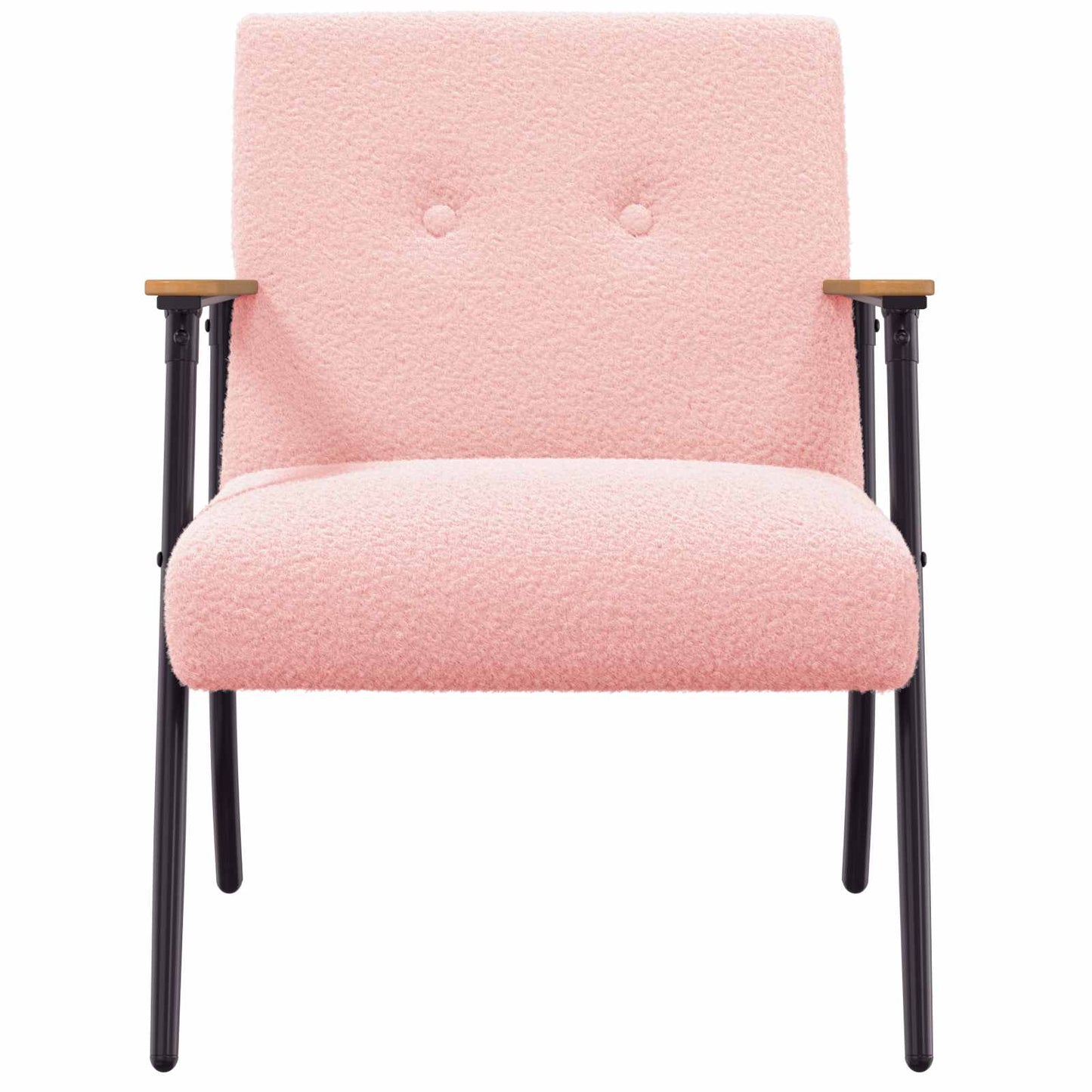 poltrona Rosa 59 x 75 x 78 cm Tessuto simile alla lana ricci