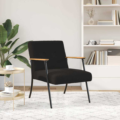 poltrona Nero 59 x 75 x 78 cm Tessuto simile alla lana ricci