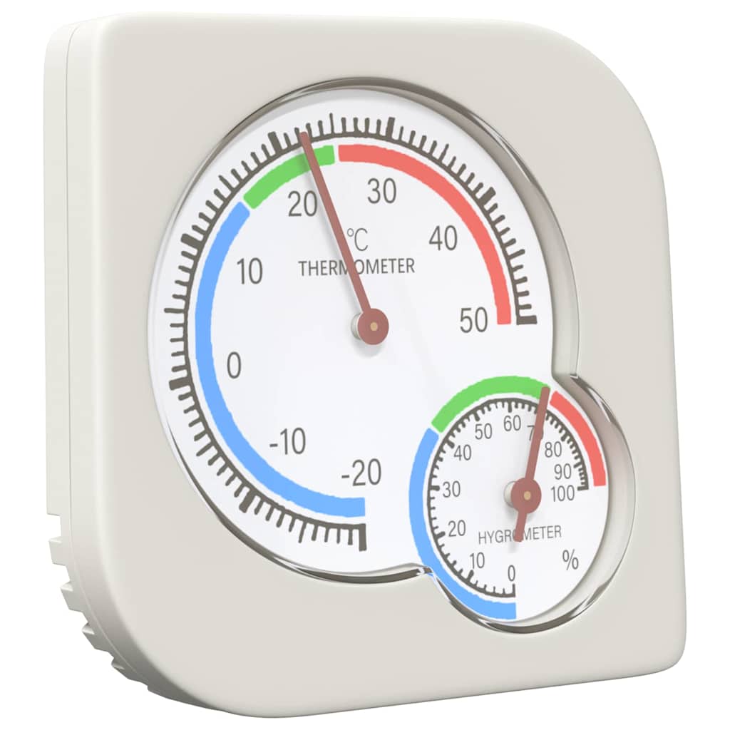 Igrometro Termo Bianco 7,5 x 7,5 x 1,2 cm ABS