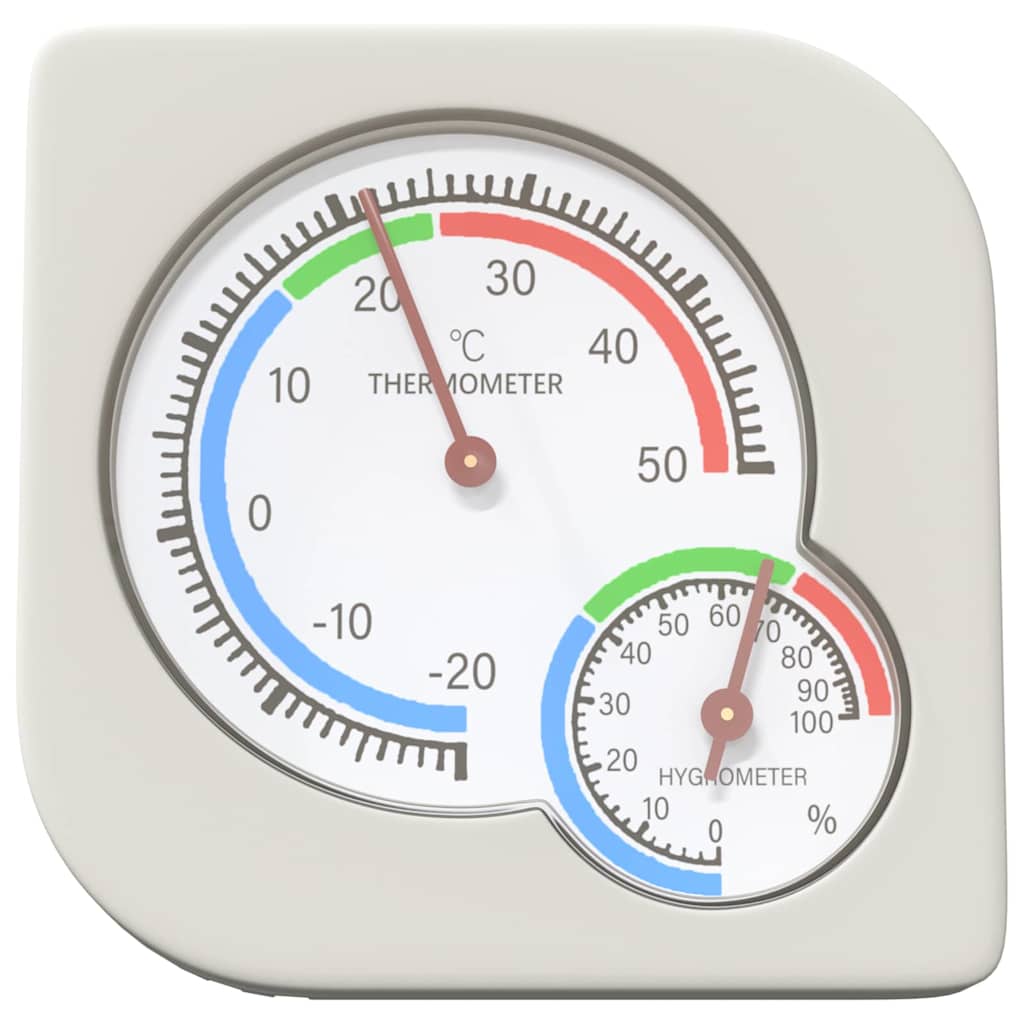Igrometro Termo Bianco 7,5 x 7,5 x 1,2 cm ABS