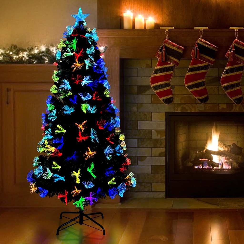 Albero di Natale artificiale con 120 LED Verde 120 cm PVC