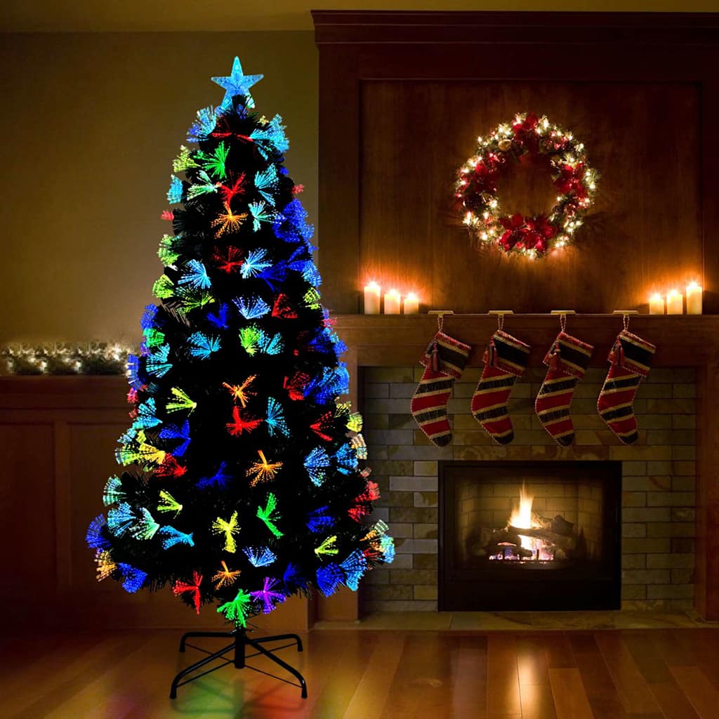 Albero di Natale artificiale con 210 LED Verde 180 cm PVC