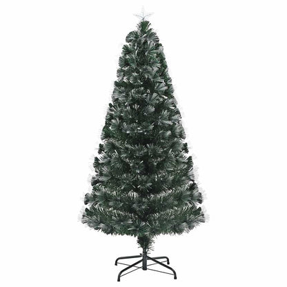Albero di Natale artificiale con 210 LED Verde 180 cm PVC
