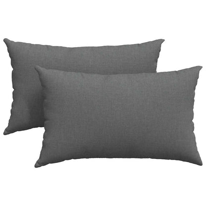 Cuscini da Divano 2 pcs Grigio scuro 50 x 30 cm Tessuto
