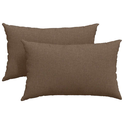 Cuscini da Divano 2 pcs Marrone 50 x 30 cm Tessuto