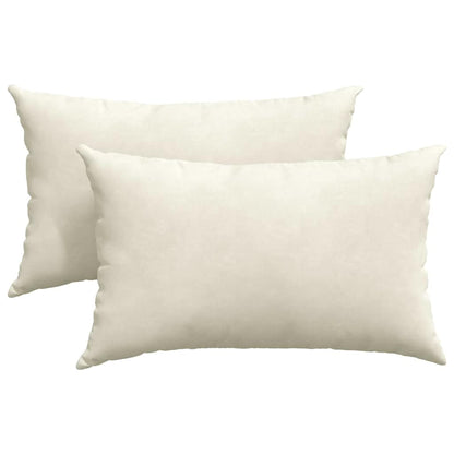 Cuscini da Divano 2 pcs Crema 50 x 30 cm Tessuto in Cords