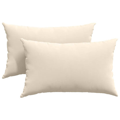 Cuscini da Divano 2 pcs Beige 50 x 30 cm Tessuto