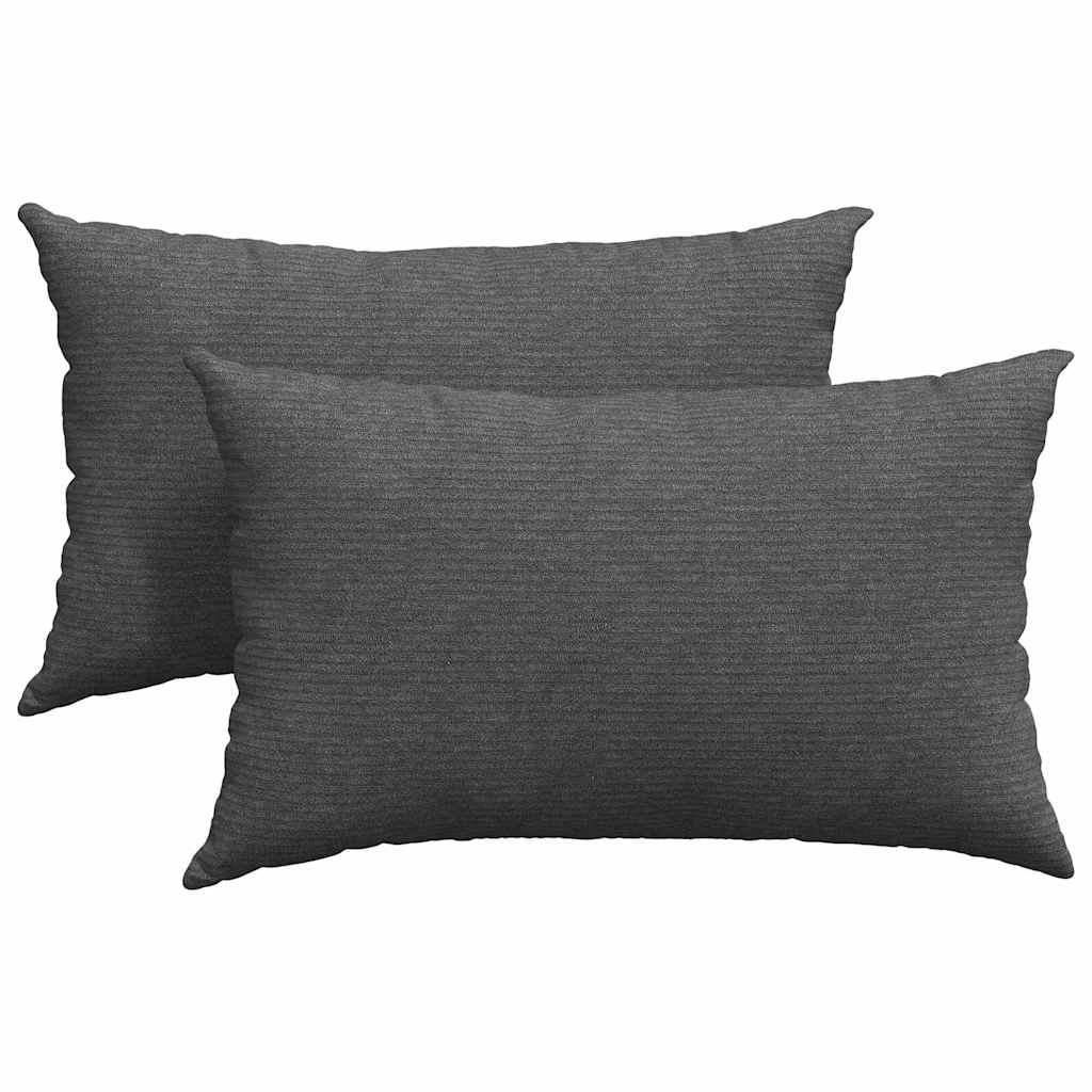 Cuscini da Divano 2 pcs Grigio scuro 50 x 30 cm