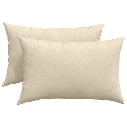 Cuscini da Divano 2 pcs Crema 60 x 40 cm Tessuto