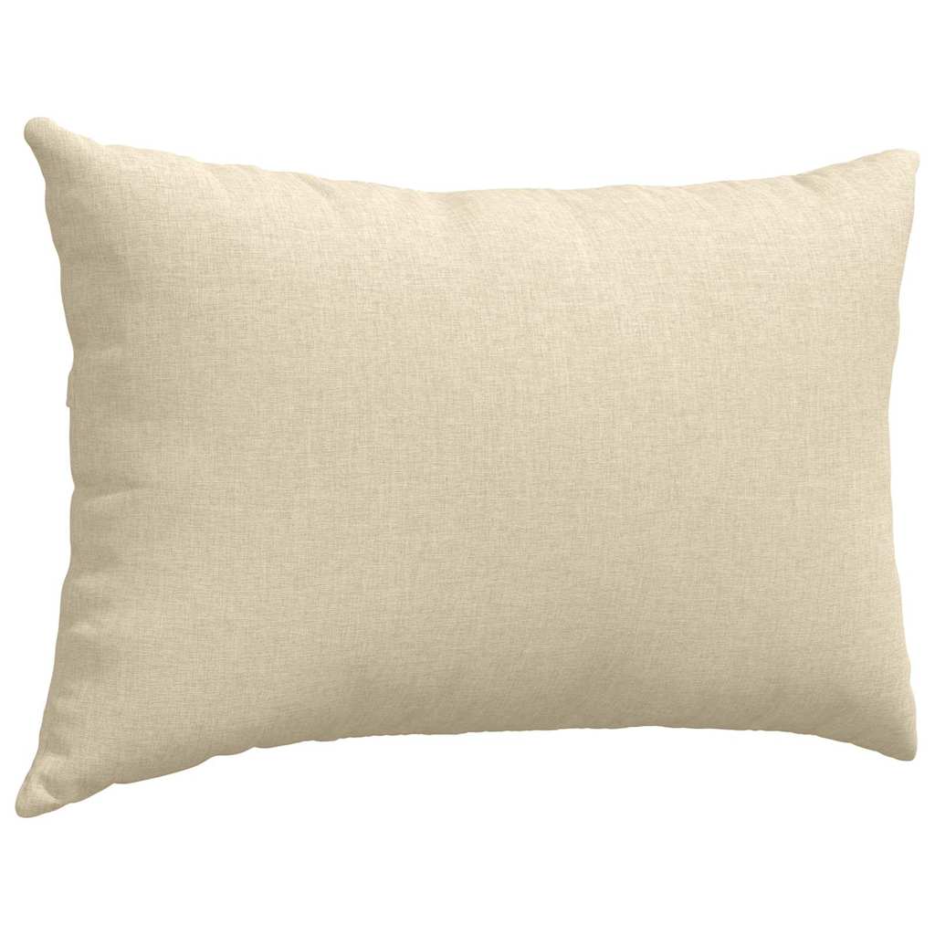 Cuscini da Divano 2 pcs Crema 60 x 40 cm Tessuto