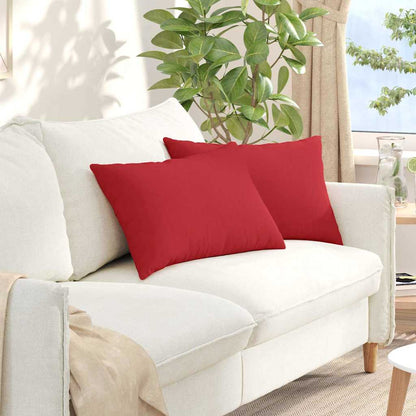 Cuscini da Divano 2 pcs Rosso 60 x 40 cm Tessuto