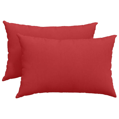 Cuscini da Divano 2 pcs Rosso 60 x 40 cm Tessuto