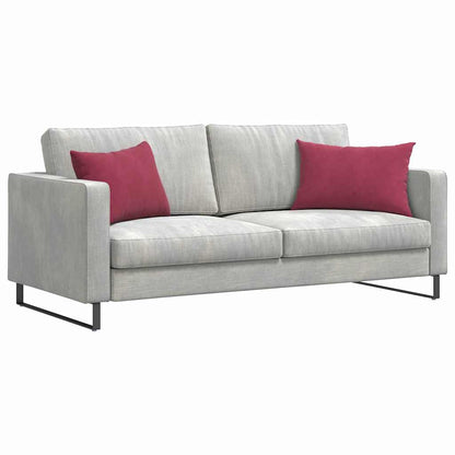 Cuscini da Divano 2 pcs Rosso Vino 60 x 40 cm Tessuto in Cords