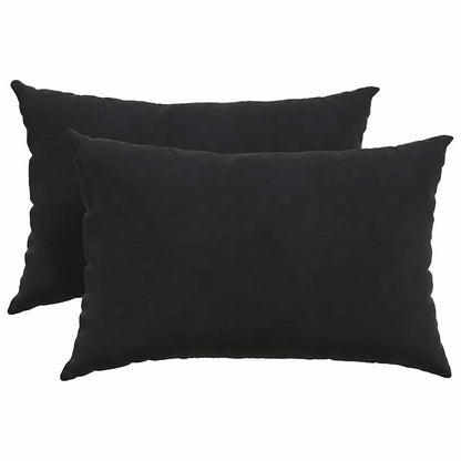 Cuscini da Divano 2 pcs Nero 60 x 40 cm Tessuto in Cords
