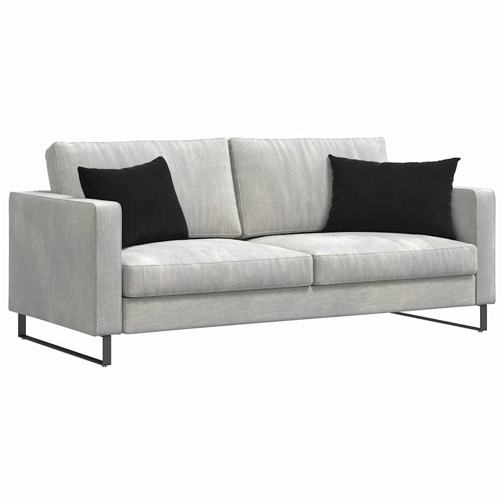 Cuscini da Divano 2 pcs Nero 60 x 40 cm Tessuto in Cords