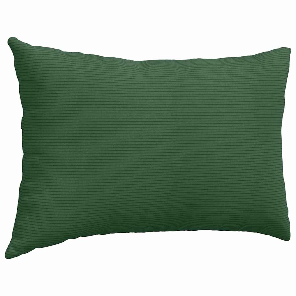 Cuscini da Divano 2 pcs Verde scuro 60 x 40 cm Tessuto in Cords