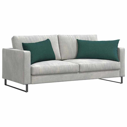 Cuscini da Divano 2 pcs Verde Scuro 80 x 40 cm Tessuto