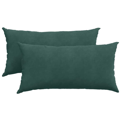 Cuscini da Divano 2 pcs Verde Scuro 80 x 40 cm Tessuto in Cords