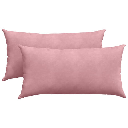 Cuscini da Divano 2 pcs Rosa 80 x 40 cm Tessuto in Cords