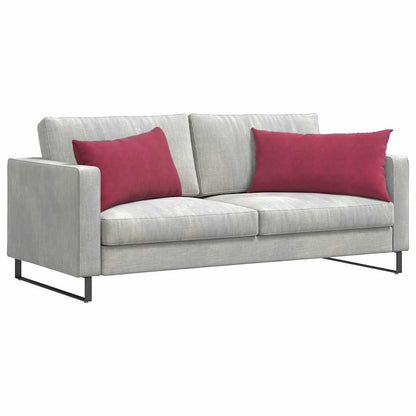 Cuscini da Divano 2 pcs Rosso Vino 80 x 40 cm Tessuto in Cords