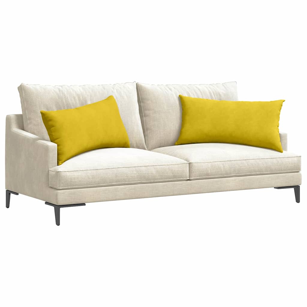 Cuscini da Divano 2 pcs Giallo 80 x 40 cm Tessuto in Cords