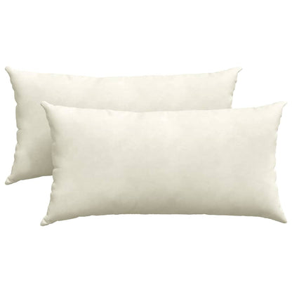 Cuscini da Divano 2 pcs Crema 80 x 40 cm Tessuto in Cords