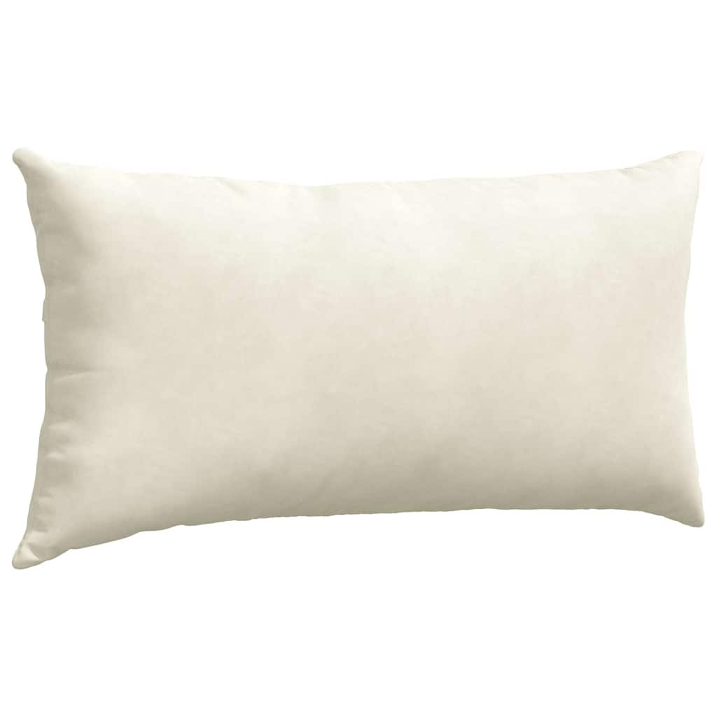 Cuscini da Divano 2 pcs Crema 80 x 40 cm Tessuto in Cords