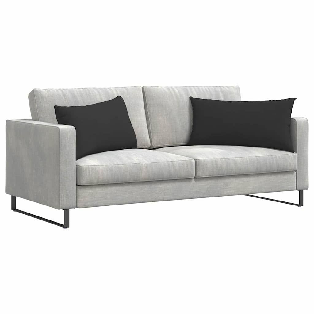 Cuscini da Divano 2 pcs Nero 80 x 40 cm Tessuto