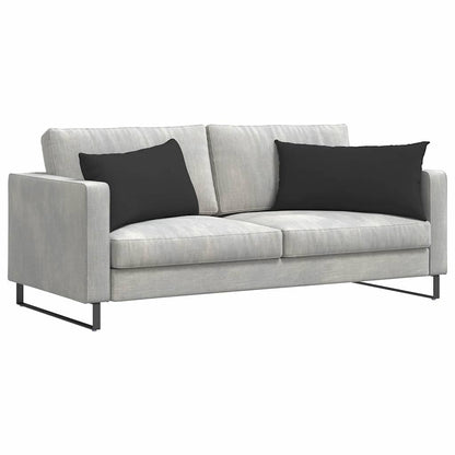 Cuscini da Divano 2 pcs Nero 80 x 40 cm Tessuto