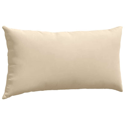 Cuscini da Divano 2 pcs Crema 80 x 40 cm Tessuto