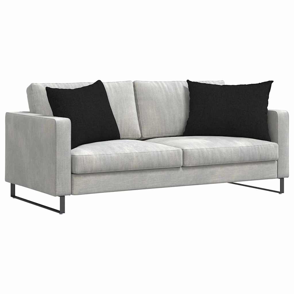 Cuscini da Divano 2 pcs Nero 70 x 50 cm Tessuto
