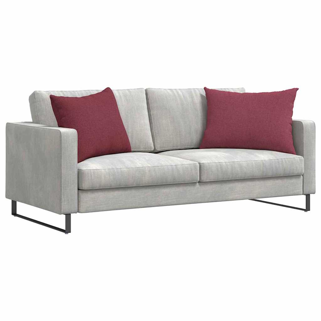 Cuscini da Divano 2 pcs Rosso Vino 70 x 50 cm Tessuto