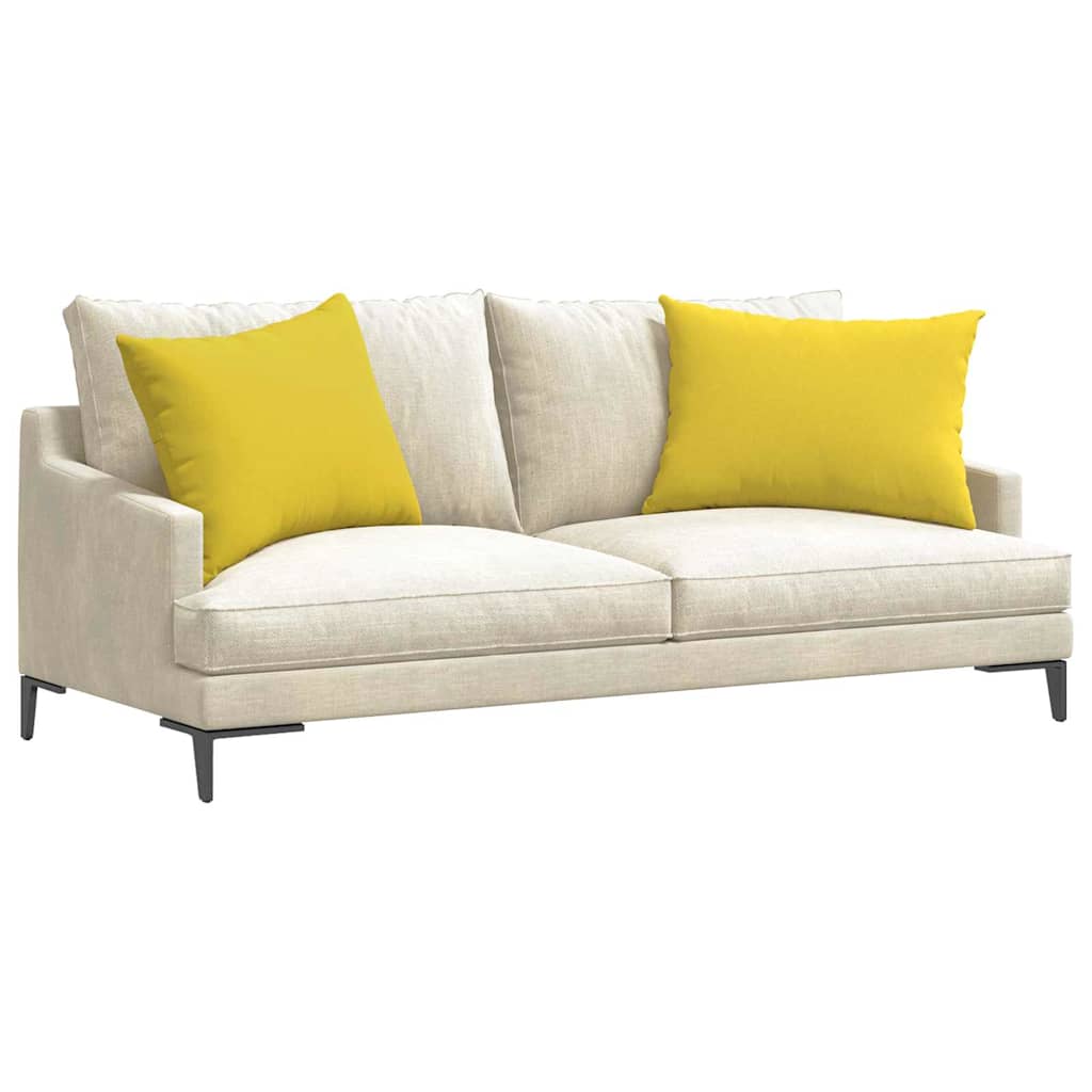 Cuscini da Divano 2 pcs Giallo Chiaro 70 x 50 cm Tessuto