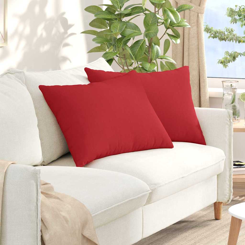 Cuscini da Divano 2 pcs Rosso 70 x 50 cm Tessuto
