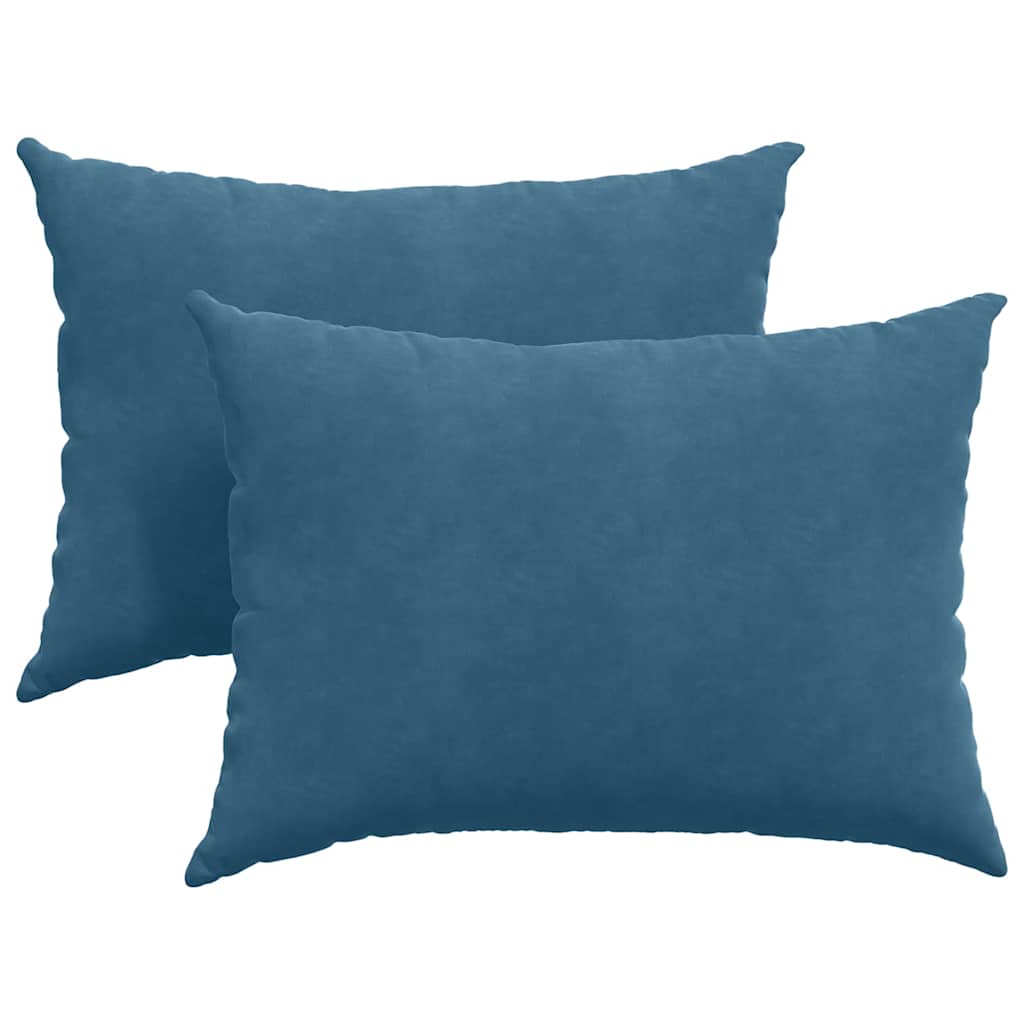Cuscini da Divano 2 pcs Blu 70 x 50 cm Tessuto in Cords
